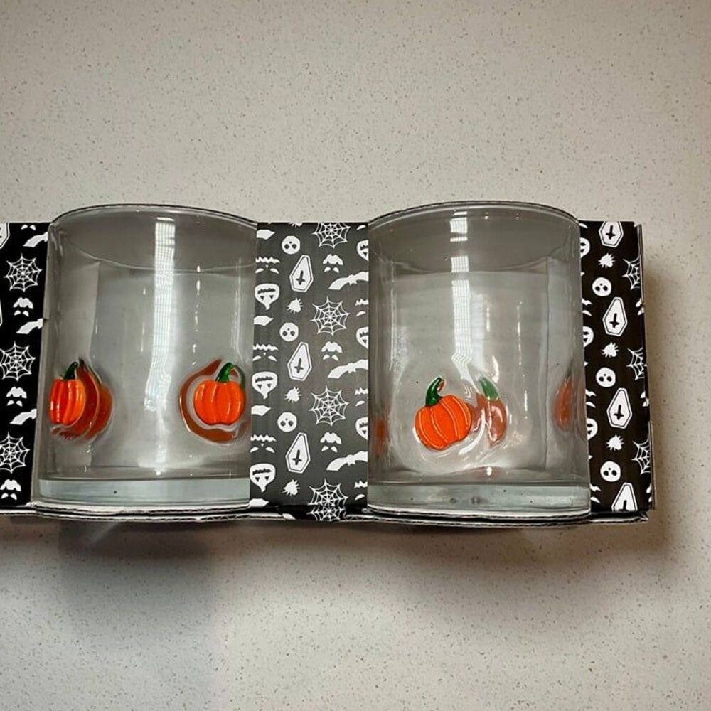 Anthropologie Inspired Icon DOF Glasses Pumpkin Set of 2 | TikTok VIRAL